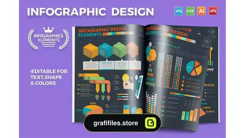 وکتور عناصر اینفوگرافیک Infographic Elements Design