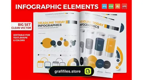 وکتور المان اینفوگرافیک Infographics Elements