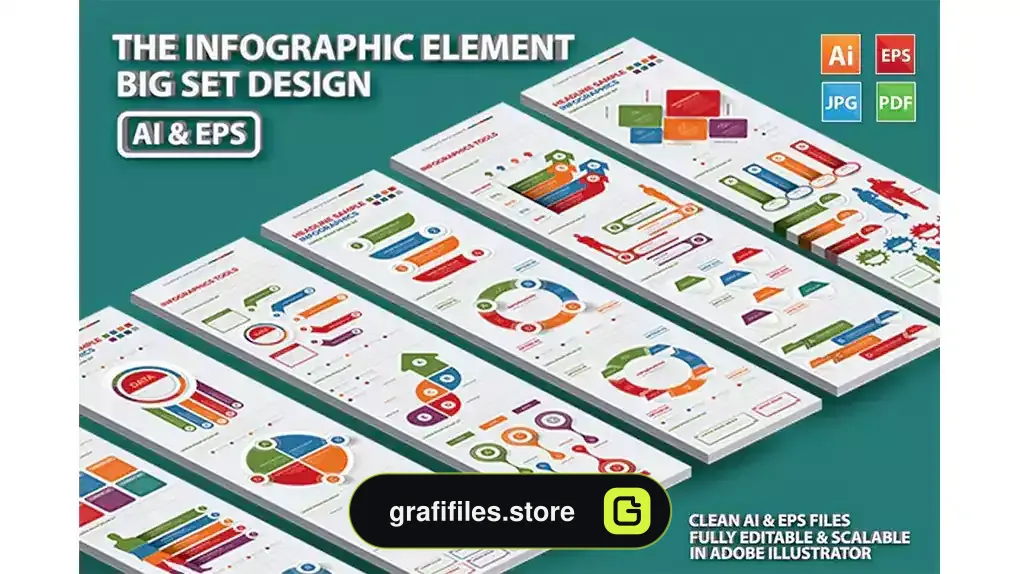 وکتور اجزای اینفوگرافیک Infographics Elements