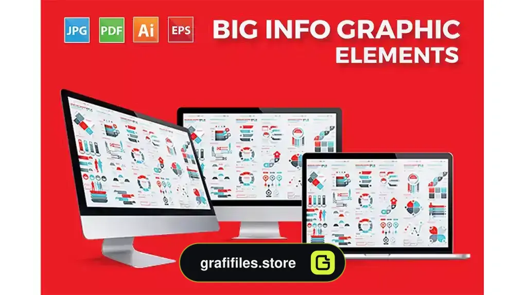 وکتور اجزای اینفوگرافیک Infographics Elements Design