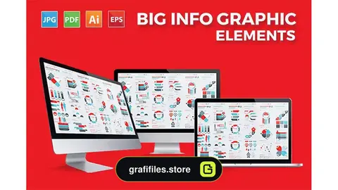 وکتور اجزای اینفوگرافیک Infographics Elements Design
