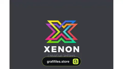وکتور لوگو Letter X Logo design Linear Infinite
