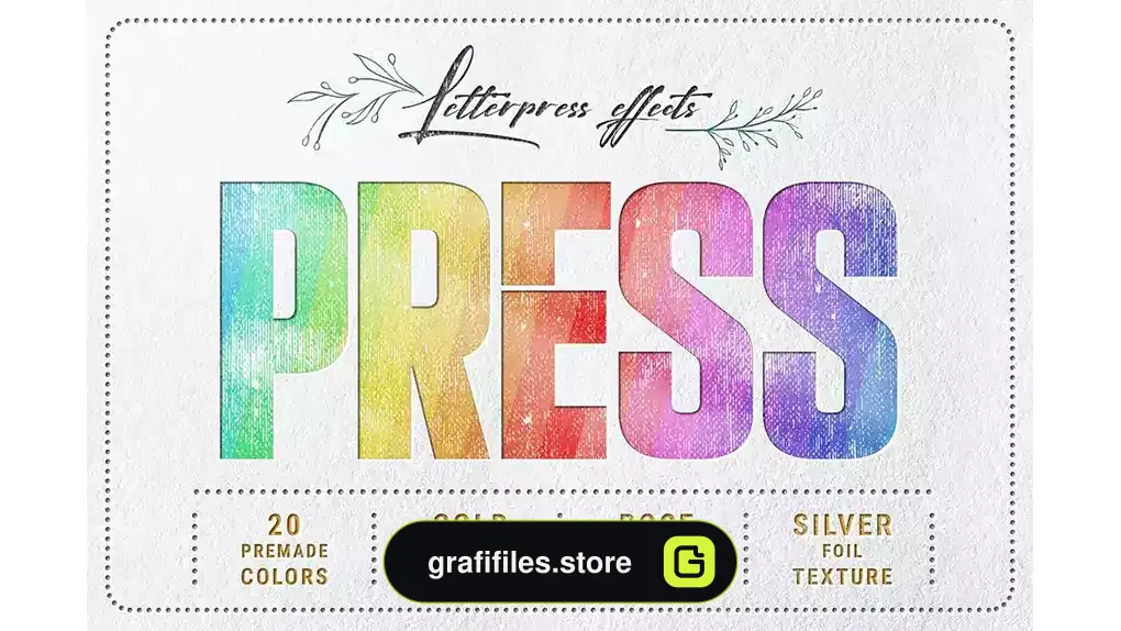 موکاپ متن و لوگو Letterpress - Text & Logo PSD Mockups