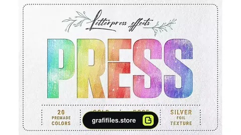 موکاپ متن و لوگو Letterpress - Text & Logo PSD Mockups