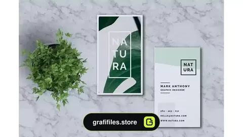 طرح لایه باز کارت ویزیت NATURA Business Card Template