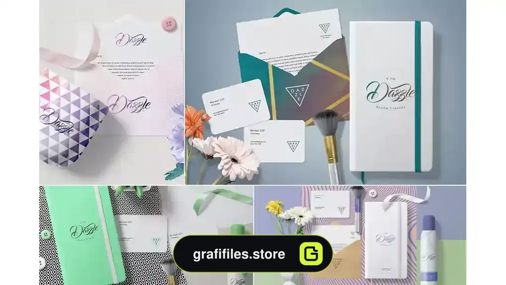 موکاپ ست اداری Premium Stationery Mockup Scenes