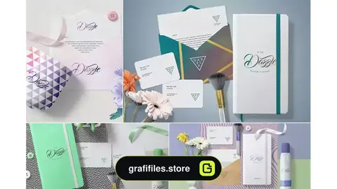 موکاپ ست اداری Premium Stationery Mockup Scenes
