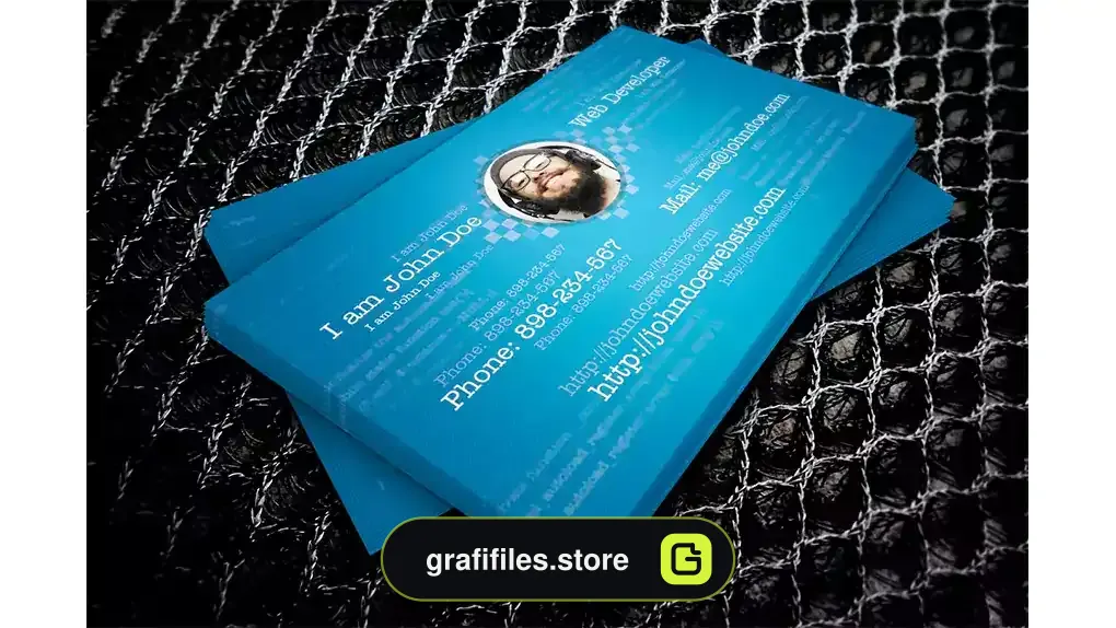 طرح لایه باز کارت ویزیت Programmer Business Card Design