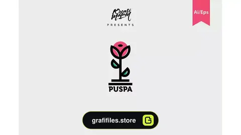 وکتور لوگو Puspa Logo Template