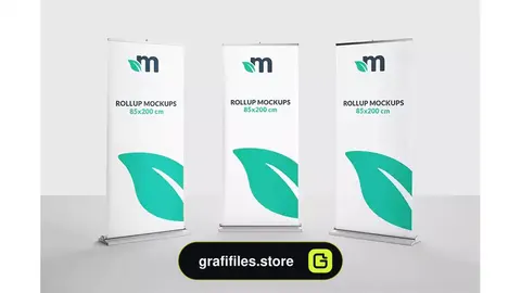 موکاپ بنر Roll Up Banner Mockups