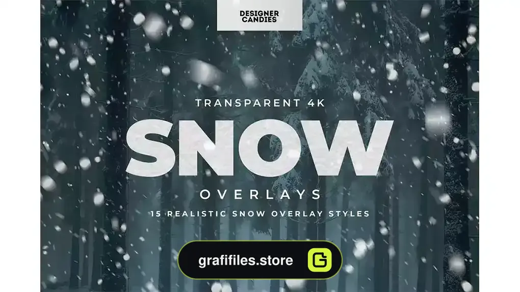 افکت برف روی عکس و تصاویر Snow Overlays