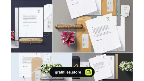 دانلود موکاپ ست اداری Stationery Mockup Scenes