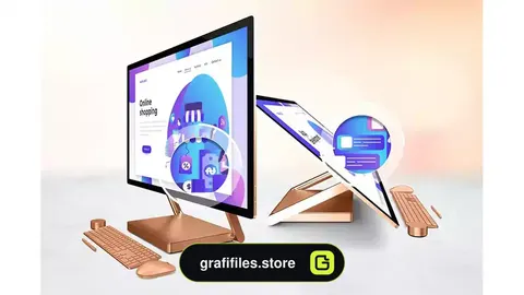 موکاپ مایکروسافت سرفیس Surface Studio Zoom In Mockup