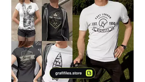 موکاپ تیشرت T-Shirt Mockups Street Edition Vol. 1