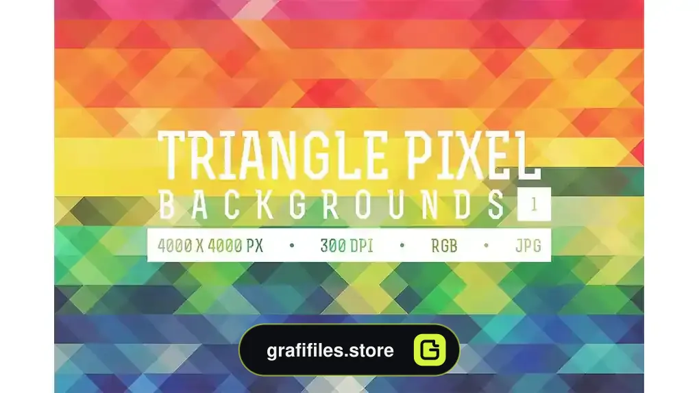 بک گراند پیکسلی سه گوش Triangle Pixel Backgrounds Pack 1