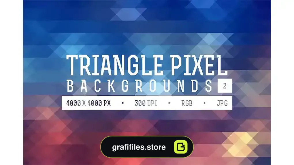 بکگراند پیکسلی سه گوش Triangle Pixel Backgrounds Pack 2