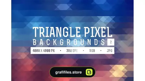 بکگراند پیکسلی سه گوش Triangle Pixel Backgrounds Pack 2