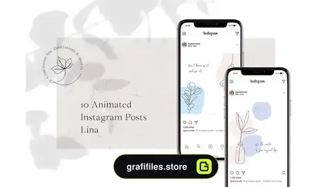 طرح لایه باز پست اینستاگرام انیمیت شده