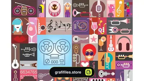 وکتور کلاژ هنری Art Collage Vector Illustration