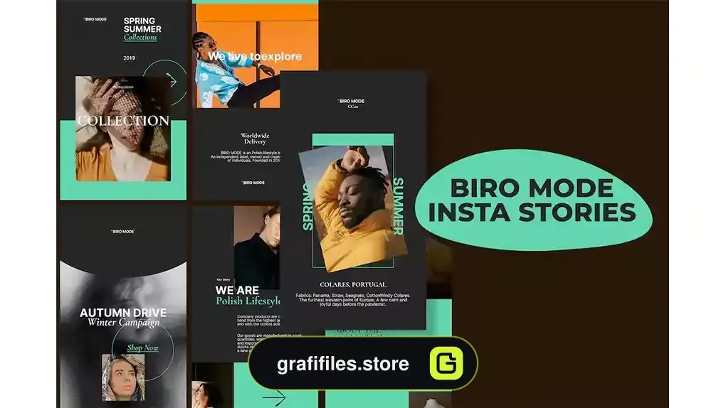 طرح لایه باز استوری اینستاگرام Biro Mode