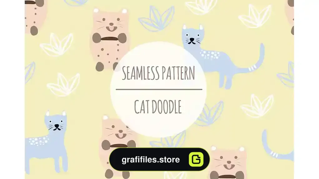 پترن گربه Cat Doodle