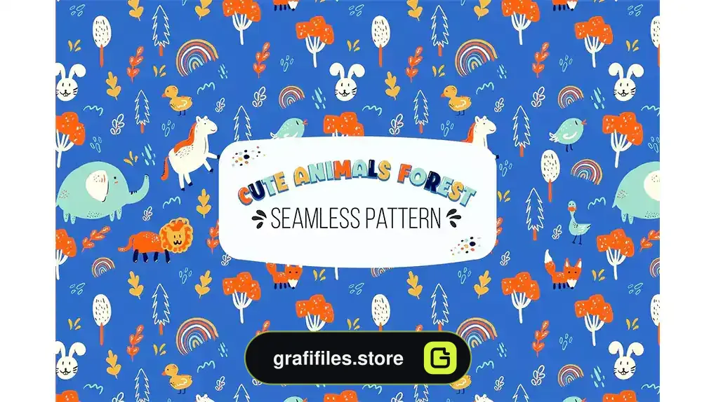 پترن حیوانات جنگل Cute Animals Forest
