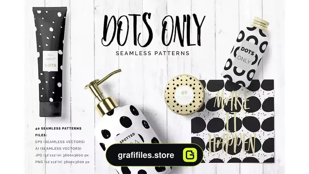 پترن خال خالی Dots & Spots Seamless Patterns