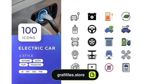 آیکون ماشین برقی
