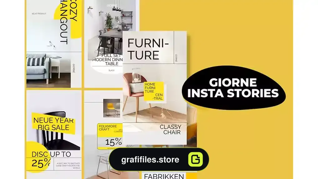 طرح لایه باز استوری اینستاگرام Giorne Insta Stories Template
