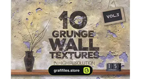 دانلود تکسچر دیوار گرانج Grunge Wall Textures x10 vol3