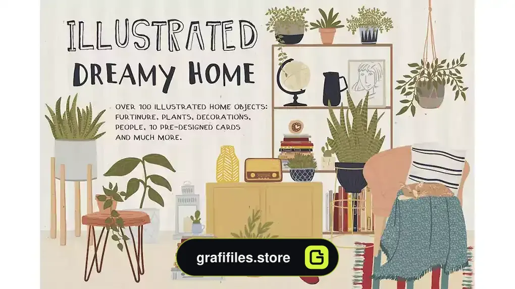 وکتور خانه رویایی Illustrated Dreamy Home