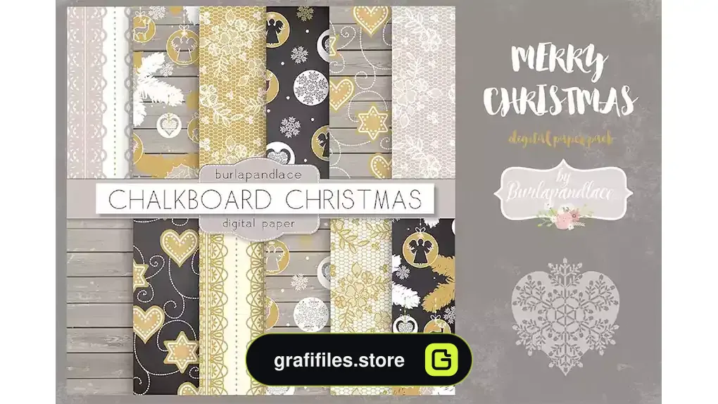 بک گراند کاغذ دیجیتال کریسمس مبارک Merry Christmas digital paper pack