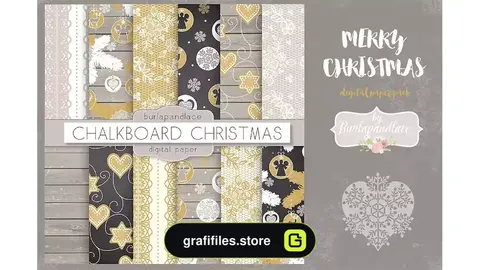 بک گراند کاغذ دیجیتال کریسمس مبارک Merry Christmas digital paper pack