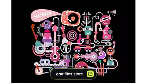 وکتور کنسرت موسیقی Music Concert Vector Illustration