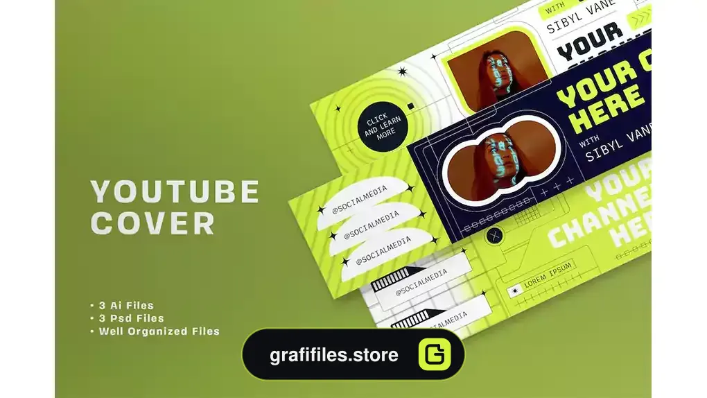 طرح لایه باز کاور یوتیوب NFT YouTube Cover