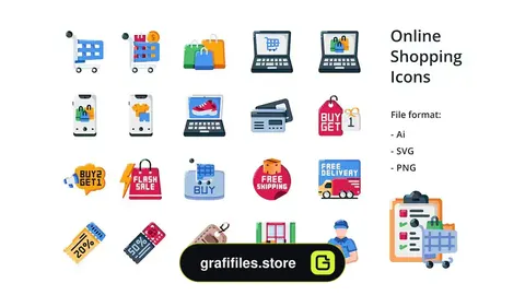 آیکون خرید آنلاین Online Shopping Icons