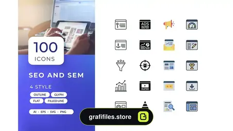 آیکون SEO and SEM icons