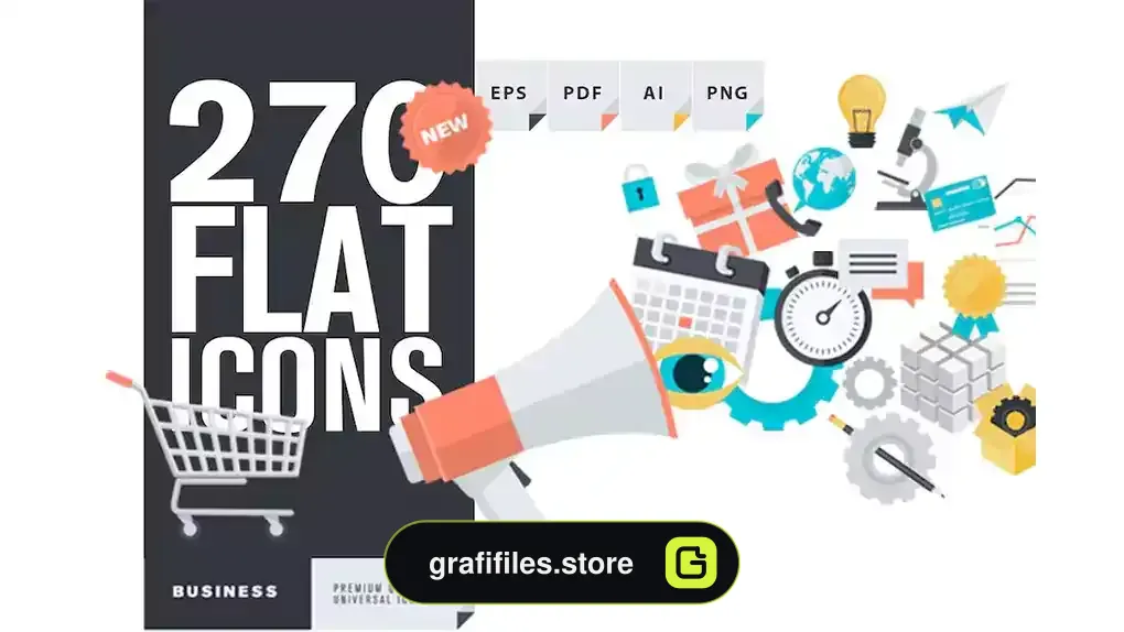 آیکون فلت Set of Flat Design Icons