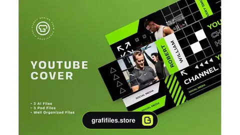 طرح لایه باز کاور یوتیوب ورزشی