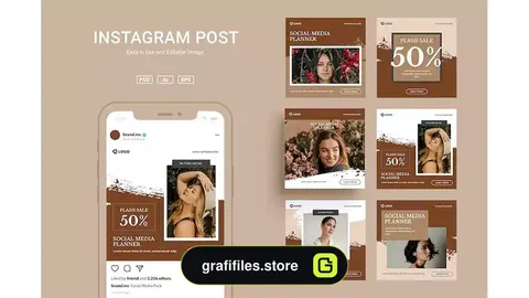 طرح لایه باز پست اینستاگرام SRTP Instagram Post v3.8
