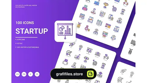 آیکون استارت آپ Startup Icon Pack
