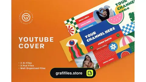 قالب لایه باز کاور یوتیوب تابستان