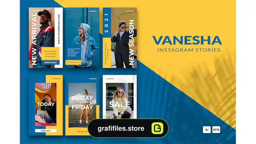 وکتور استوری اینستاگرام Vanesha - Instagram Stories