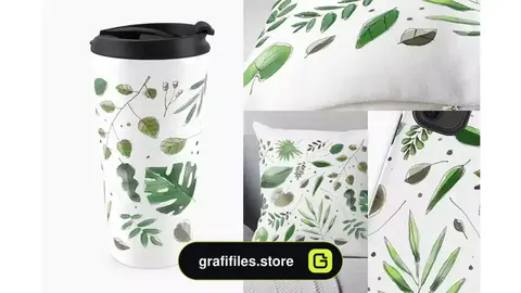کلیپ آرت برگ آبرنگی water color leaf collections