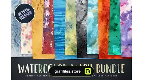 دانلود تکسچر آبرنگی Watercolor Wash Bundle Volume 1