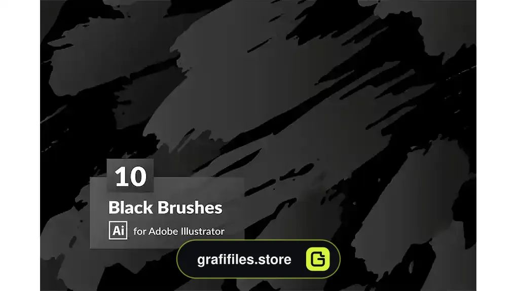 براش سیاه ایلوستریتور Black Brushes