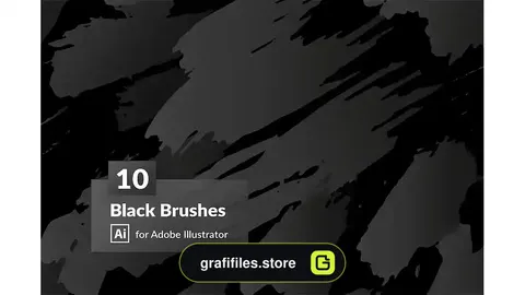 براش سیاه ایلوستریتور Black Brushes