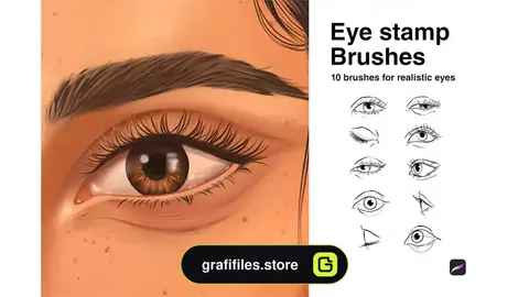 براش چشم پروکریت Eyes Stamps Procreate
