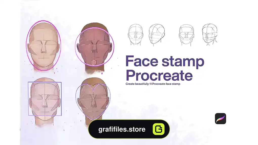 براش صورت پروکریت Face Stamps Procreate