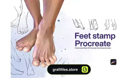 براش پروکریت پا Feet Stamps Procreate